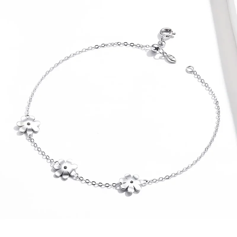 (immagine per) Bracciale tipo Pandora Fiori Margherita - SCB165 - Visualizza 3