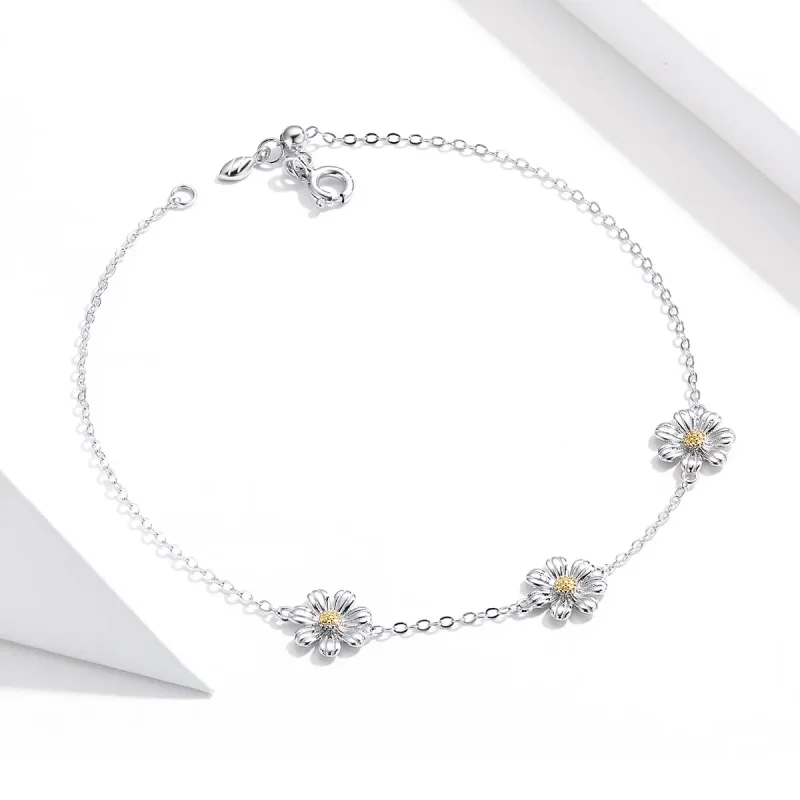 (immagine per) Bracciale tipo Pandora Fiori Margherita - SCB165 - Visualizza 4