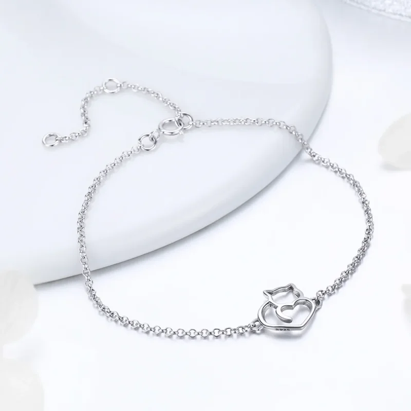 (immagine per) Bracciale tipo Pandora Gatto carino - SCB102-C - Visualizza 4
