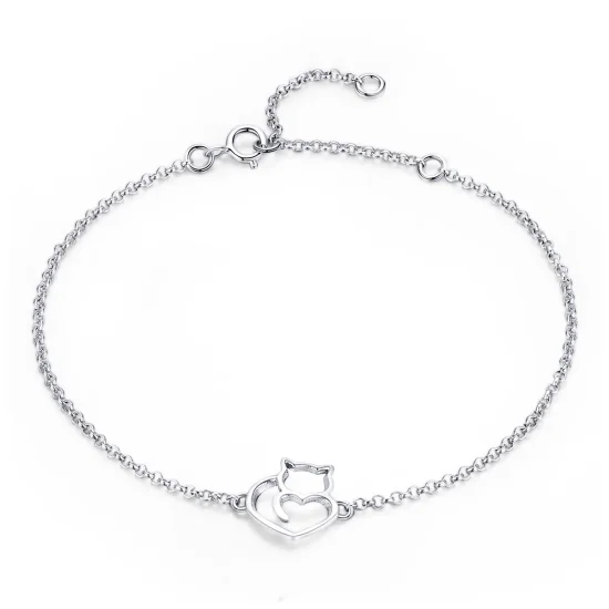 (immagine per) Bracciale tipo Pandora Gatto carino - SCB102-C