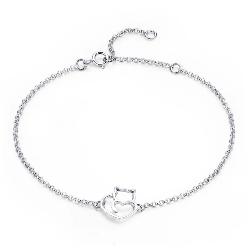 (immagine per) Bracciale tipo Pandora Gatto carino - SCB102-C