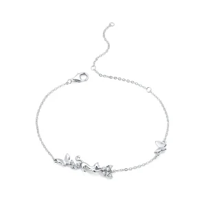 (immagine per) Bracciale tipo Pandora Gatto e farfalle - SCB195