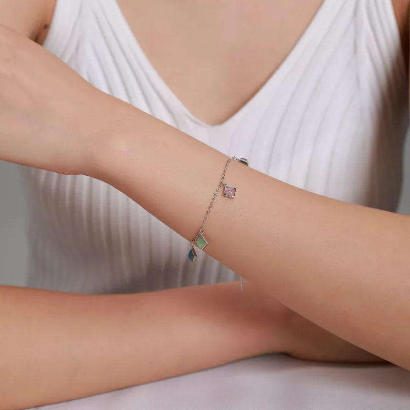 (immagine per) Bracciale tipo Pandora Geometria semplice - SCB224 - Visualizza 5