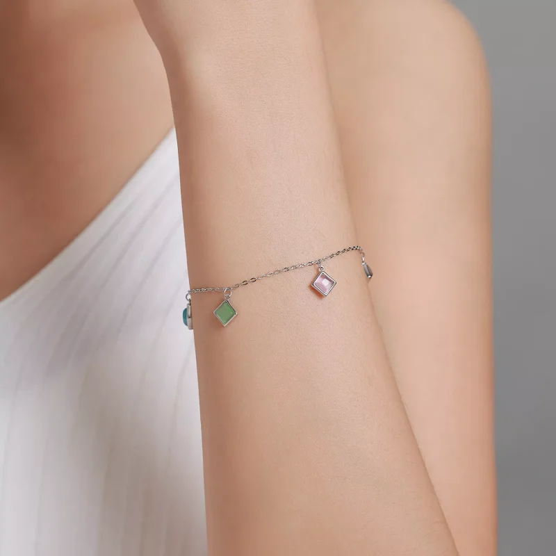 (immagine per) Bracciale tipo Pandora Geometria semplice - SCB224 - Visualizza 6