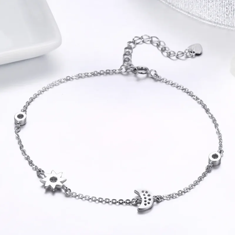 (immagine per) Bracciale tipo Pandora Luna Sole E Stelle - SCB081 - Visualizza 3