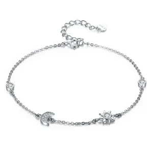 (immagine per) Bracciale tipo Pandora Luna Sole E Stelle - SCB081