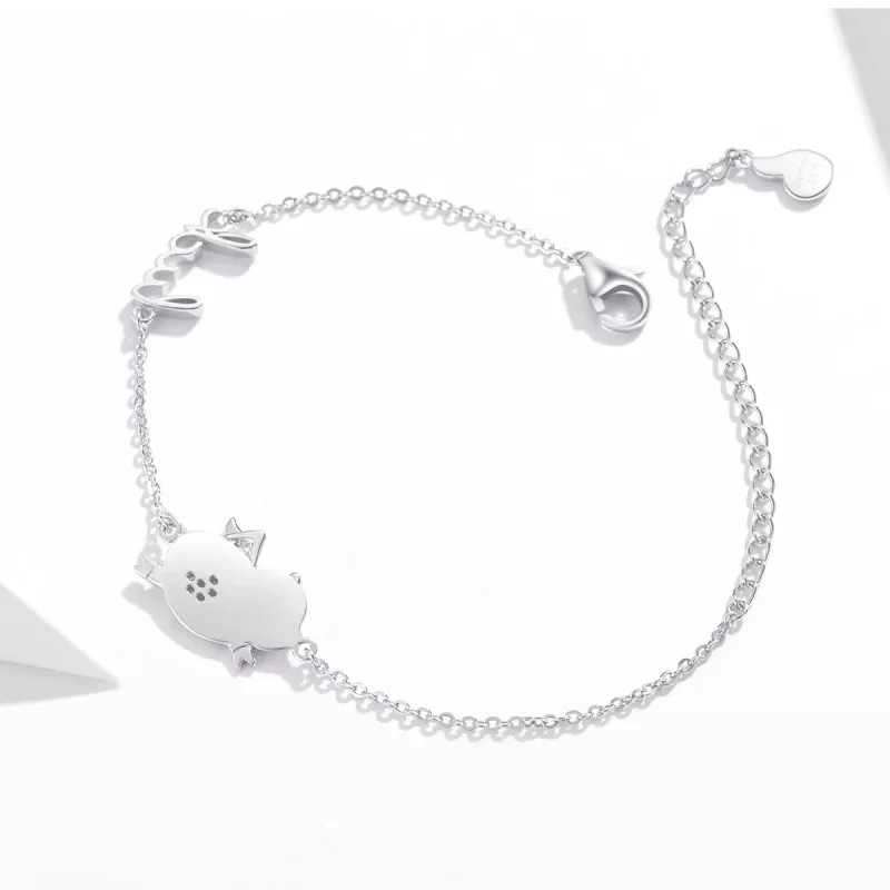 (immagine per) Bracciale tipo Pandora Maialino Volante - BSB022 - Visualizza 4