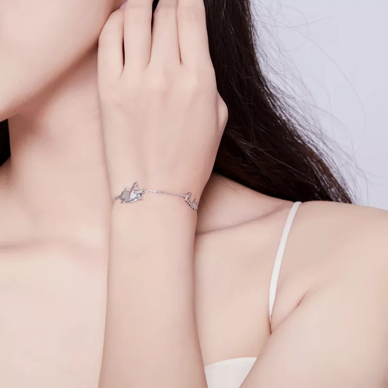 (immagine per) Bracciale tipo Pandora Maialino Volante - BSB022 - Visualizza 5