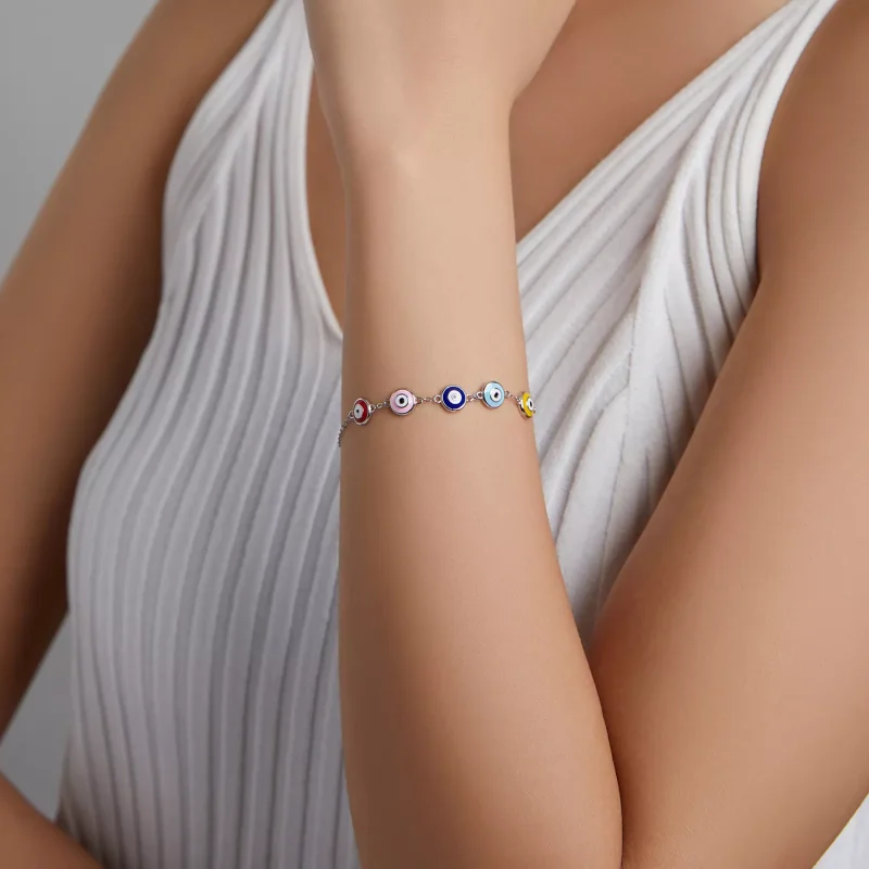 (immagine per) Bracciale tipo Pandora Occhio Guardiano - SCB218 - Visualizza 4