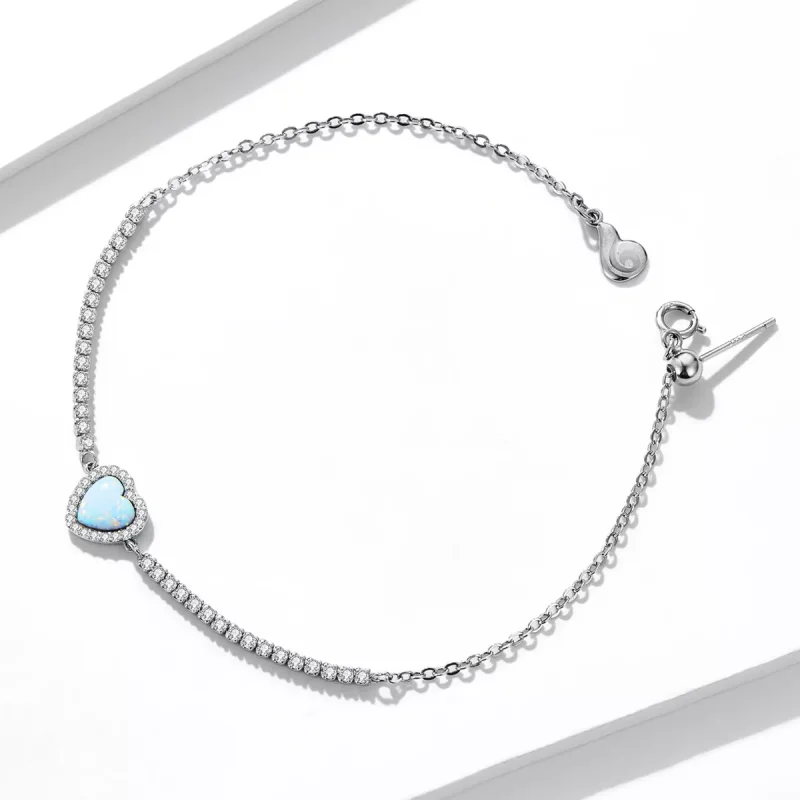 (immagine per) Bracciale tipo Pandora Opale Amore - BSB086 - Visualizza 2