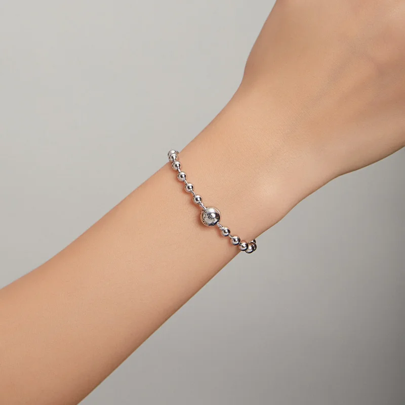 (immagine per) Bracciale tipo Pandora Perline d'argento - SCB208 - Visualizza 5