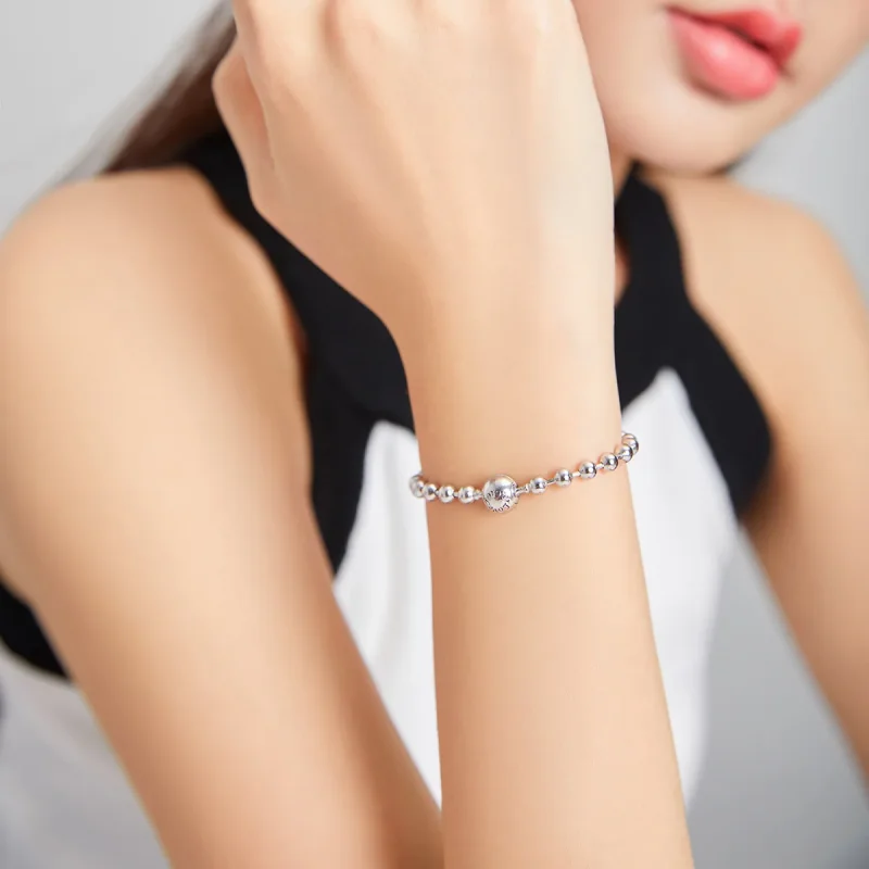 (immagine per) Bracciale tipo Pandora Perline d'argento - SCB208 - Visualizza 7