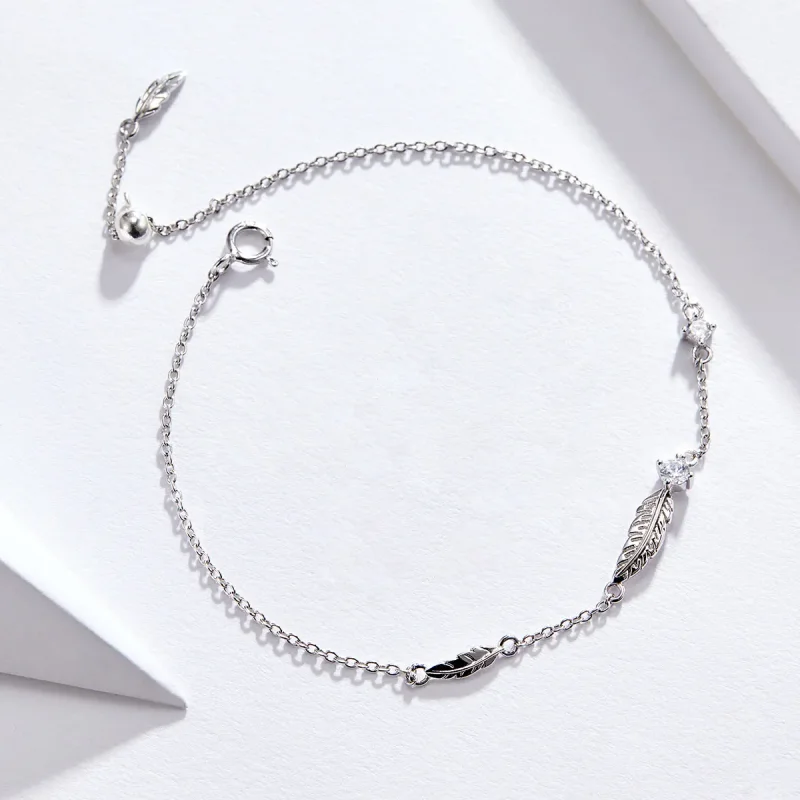 (immagine per) Bracciale tipo Pandora Piuma - SCB133 - Visualizza 3