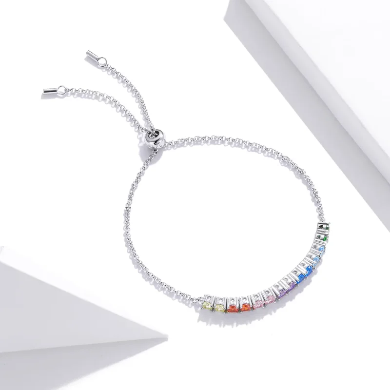 (immagine per) Bracciale tipo Pandora Ponte Arcobaleno - SCB213 - Visualizza 2
