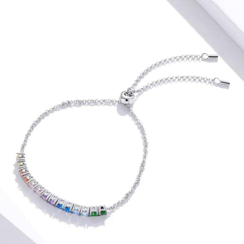 (immagine per) Bracciale tipo Pandora Ponte Arcobaleno - SCB213 - Visualizza 3
