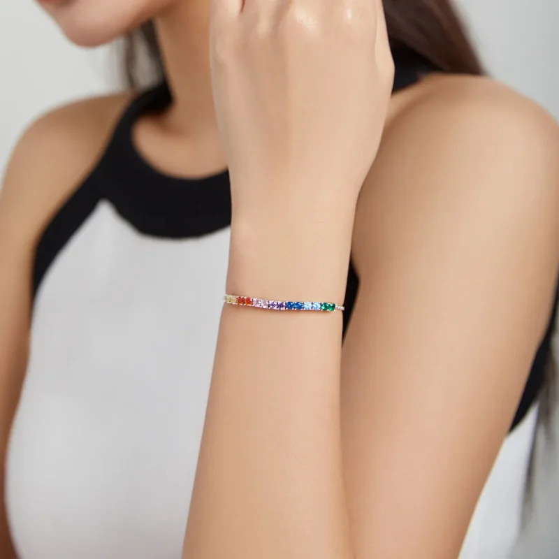 (immagine per) Bracciale tipo Pandora Ponte Arcobaleno - SCB213 - Visualizza 5