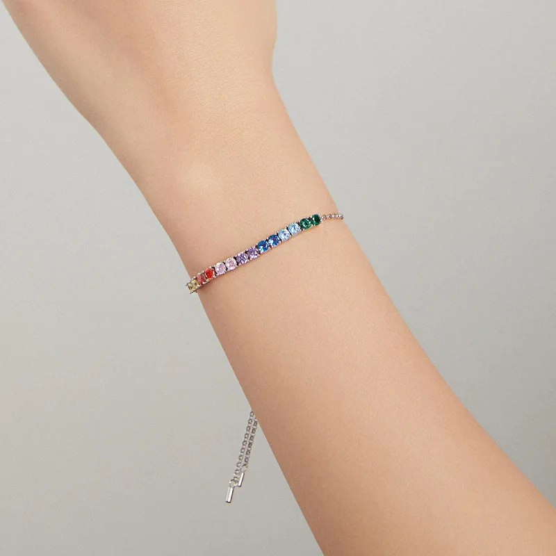 (immagine per) Bracciale tipo Pandora Ponte Arcobaleno - SCB213 - Visualizza 7