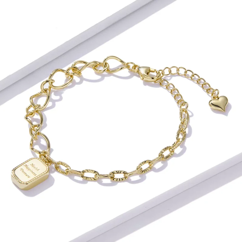 (immagine per) Bracciale tipo Pandora Salute, Felicità, Tesoro - BSB070 - Visualizza 2