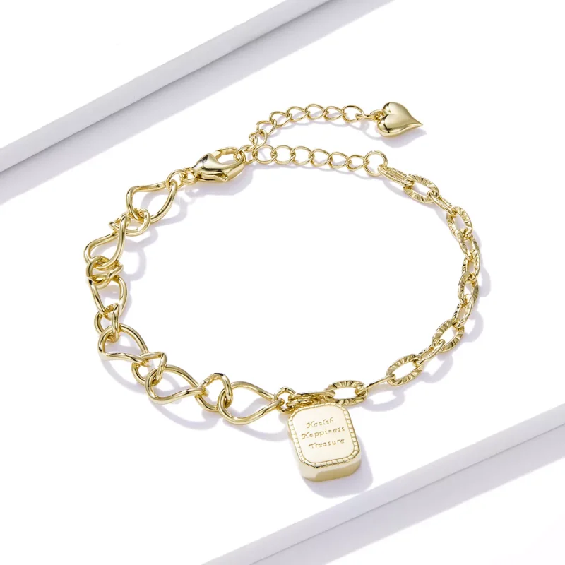 (immagine per) Bracciale tipo Pandora Salute, Felicità, Tesoro - BSB070 - Visualizza 3