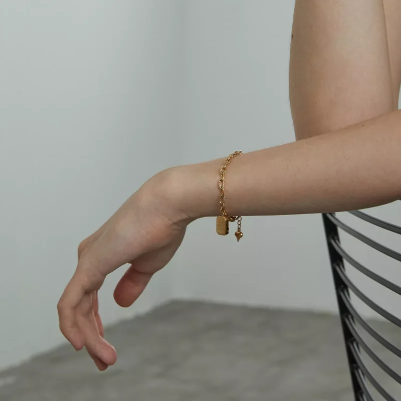 (immagine per) Bracciale tipo Pandora Salute, Felicità, Tesoro - BSB070 - Visualizza 6