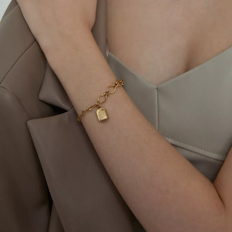 (immagine per) Bracciale tipo Pandora Salute, Felicità, Tesoro - BSB070 - Visualizza 7