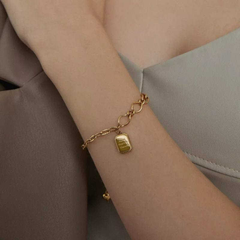 (immagine per) Bracciale tipo Pandora Salute, Felicità, Tesoro - BSB070 - Visualizza 8