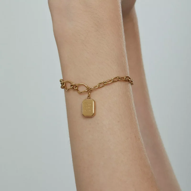 (immagine per) Bracciale tipo Pandora Salute, Felicità, Tesoro - BSB070 - Visualizza 9
