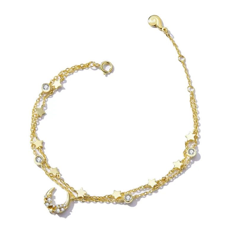 (immagine per) Bracciale tipo Pandora Stampa fasi lunari - BSB065 - Visualizza 2