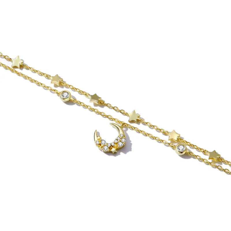 (immagine per) Bracciale tipo Pandora Stampa fasi lunari - BSB065 - Visualizza 3