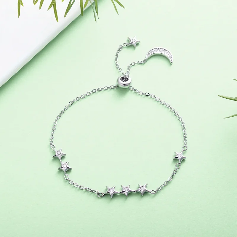 (immagine per) Bracciale tipo Pandora Sussurro di stella e luna - SCB007 - Visualizza 4