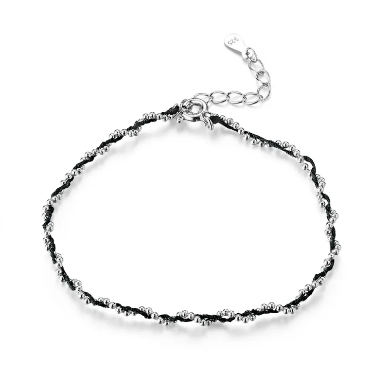 (immagine per) Braccialetti di corda Corda Nera - SCB173-BK