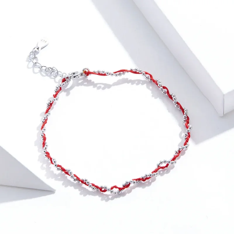 (immagine per) Braccialetti di corda Corda Rossa - SCB173-RD - Visualizza 2