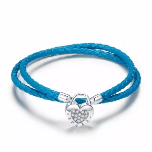 (immagine per) Bracciali in pelle tipo Pandora Blocco del cuore - SCB200