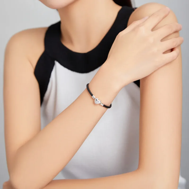 (immagine per) Bracciali in pelle tipo Pandora Croce moderna - SCB205 - Visualizza 5