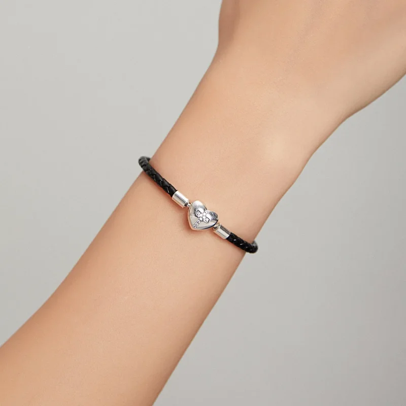 (immagine per) Bracciali in pelle tipo Pandora Croce moderna - SCB205 - Visualizza 7