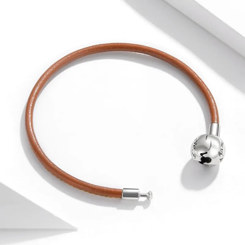 (immagine per) Bracciali in pelle tipo Pandora Famiglia per sempre - SCB215 - Visualizza 3
