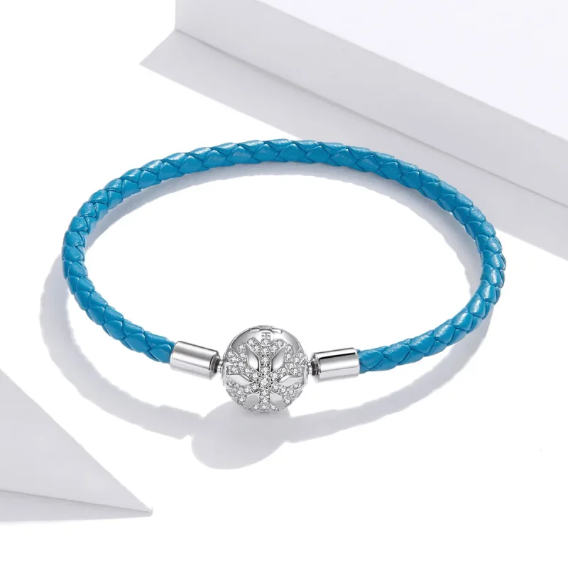 (immagine per) Bracciali in pelle tipo Pandora Fiocco di neve - SCB196 - Visualizza 4