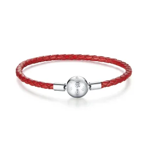 (immagine per) Bracciali in pelle tipo Pandora Pelle Rossa - BSB042