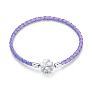 (immagine per) Bracciali in pelle tipo Pandora Trifoglio fortunato - SCB214