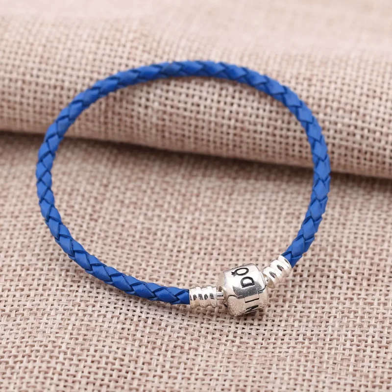 (immagine per) Bracciale in Pelle PANDORA intrecciata Blu - Visualizza 2