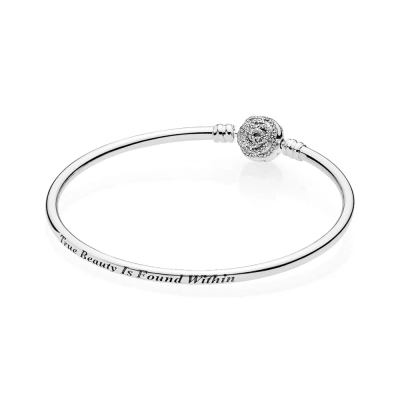 (immagine per) Disney, Bracciale rigido PANDORA in Argento La Bella e la Bestia - Visualizza 2