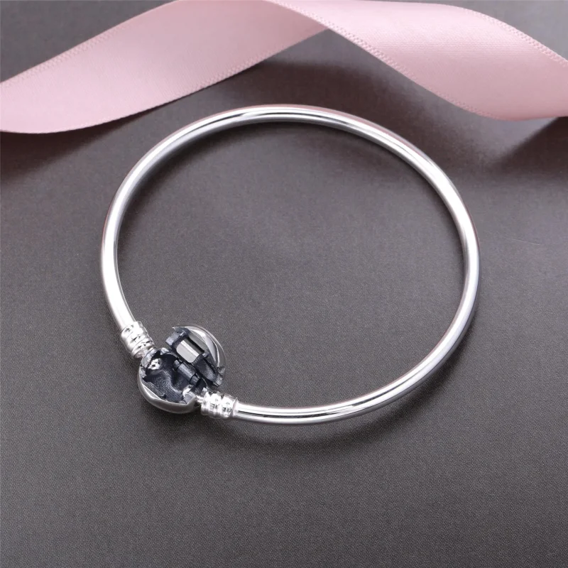 (immagine per) Bracciale Rigido in Argento con Chiusura a Cuore - Pandora - Visualizza 2