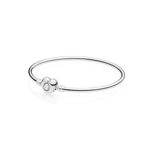 Bracciale Rigido in Argento con Chiusura a Cuore - Pandora (immagine per) Bracciale Rigido in Argento con Chiusura a Cuore - Pandora