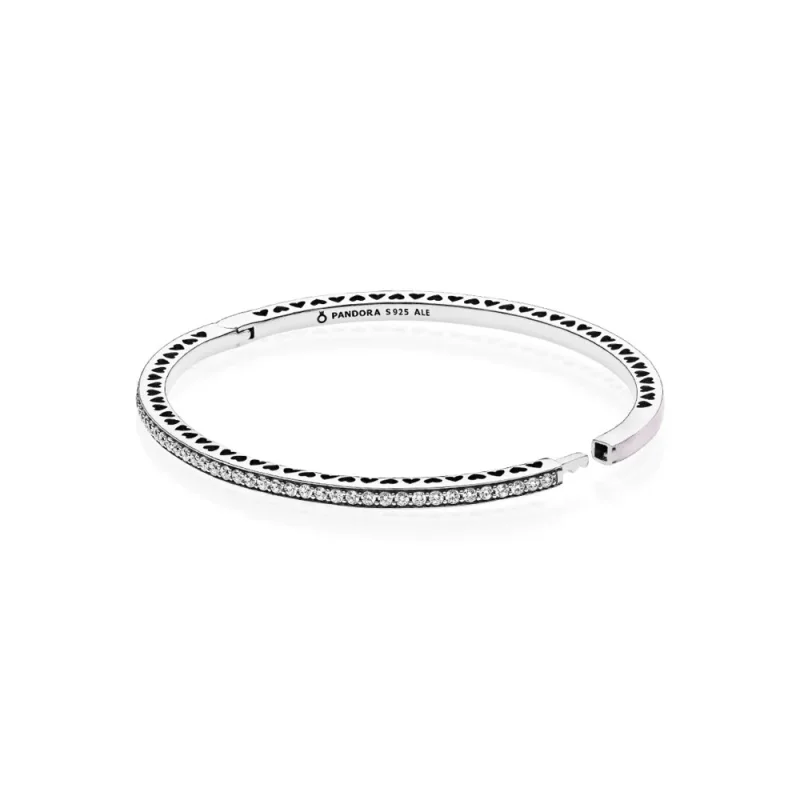 (immagine per) Bracciale Rigido PANDORA con Cuori radiosi 590537EN68 - Visualizza 2