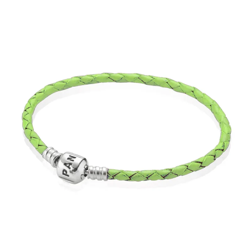 (immagine per) Bracciale in Pelle PANDORA intrecciata verde