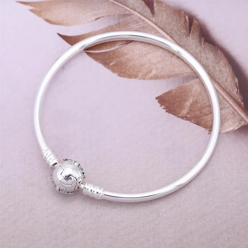 (immagine per) Bracciale Rigido PANDORA componibile con chiusura Fiocco Delicato - Visualizza 3