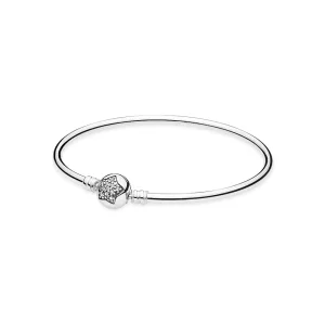Bracciale Rigido in Argento con Stella in Pavé - 590720CZ - Bracciali | PANDORA (immagine per) Bracciale Rigido in Argento con Stella in Pavé - 590720CZ - Bracciali | PANDORA