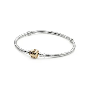 (immagine per) Bracciale Moments PANDORA in Argento con Chiusura a Scomparsa in Oro