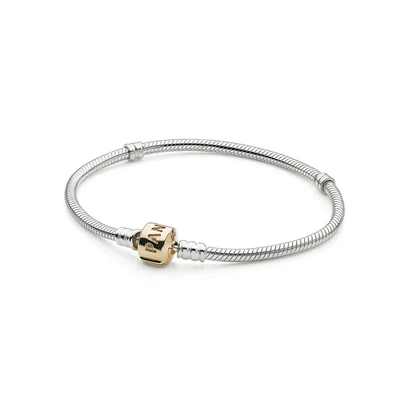 (immagine per) Bracciale Moments PANDORA in Argento con Chiusura a Scomparsa in Oro