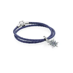 (immagine per) Bracciale in Pelle PANDORA con Fiocco di neve R900168